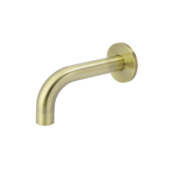 Universal Round Curved Spout 130mm - Brushed Gold