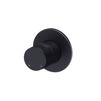 Round Pinless Wall Mixer Matte Black