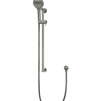 ROUND THREE FUNCTION HAND SHOWER ON RAIL COLUMN