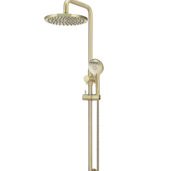 200mm Tiger Bronze Round Shower Rail with Single Function Hand Shower
