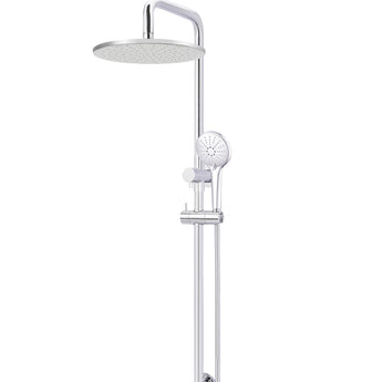 ROUND COMBINATION SHOWER RAIL 300MM ROSE, THREE FUNCTION HAND SHOWER