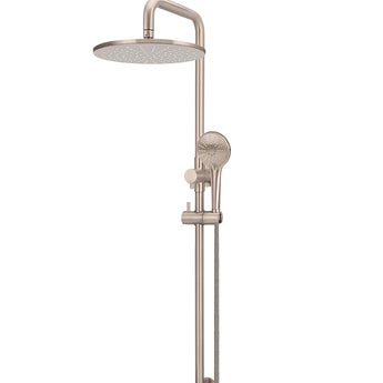 ROUND COMBINATION SHOWER RAIL 300MM ROSE, THREE FUNCTION HAND SHOWER