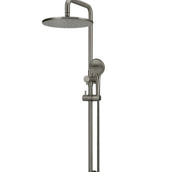 ROUND COMBINATION SHOWER RAIL 300MM ROSE, THREE FUNCTION HAND SHOWER