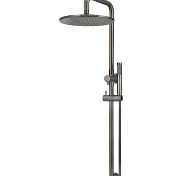 ROUND COMBINATION SHOWER RAIL, 300MM ROSE, SINGLE FUNCTION HAND SHOWER