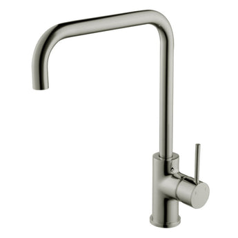 Ikon Hali Brushed Nickel Rectangle Kitchen Mixer